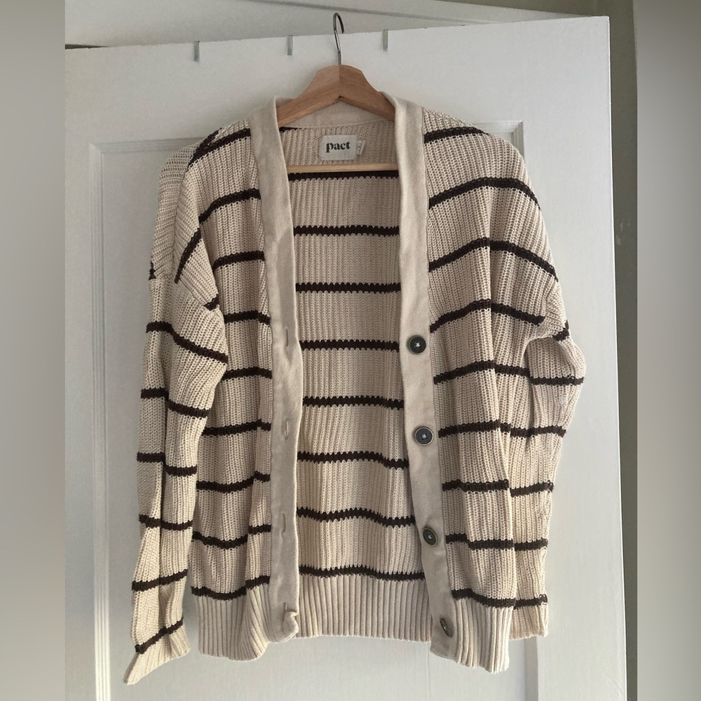 Pact Striped Sweater